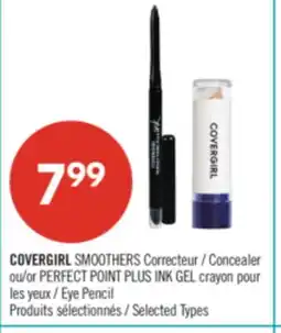 Pharmaprix COVERGIRL SMOOTHERS Concealer or PERFECT POINT PLUS INK GEL crayon Eye Pencil offer