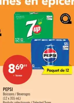 Pharmaprix PEPSI Beverages offer