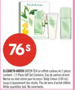 Pharmaprix ELIZABETH ARDEN GREEN TEA 2-Piece Gift Set Contains: Body Cream (100 mL) offer