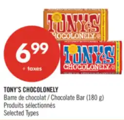 Pharmaprix TONY'S CHOCOLONELY Chocolate Bar offer