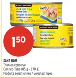 Pharmaprix NO NAME Canned Tuna (85 g - 170 g) offer