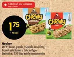 Pharmaprix Quaker CHEWY Granola Bars offer