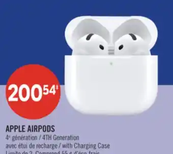 Pharmaprix APPLE AIRPODS 4TH Generation with Charging Case offer