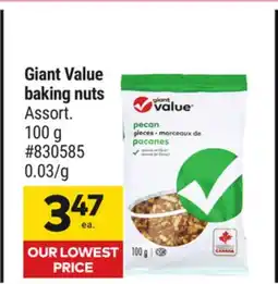 Giant Tiger Giant Value baking nuts offer