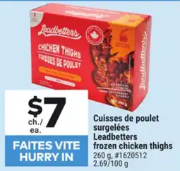 Giant Tiger Leadbetters frozen chicken thighs offer