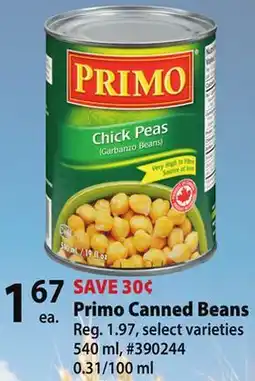 Giant Tiger Primo Canned Beans offer