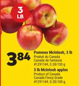 Giant Tiger 3 lb McIntosh apples offer
