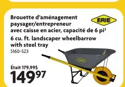 Home Hardware 6 cu. ft. landscaper wheelbarrow with steel tray offer