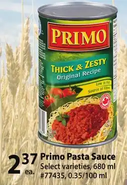 Giant Tiger Primo Pasta Sauce offer