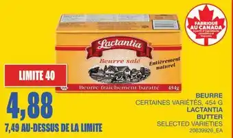 Wholesale Club BEURRE offer
