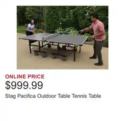 Costco Stag Pacifica Outdoor Table Tennis Table offer