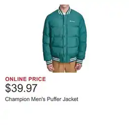 Costco Champion Men's Puffer Jacket offer