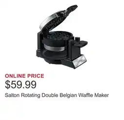 Costco Salton Rotating Double Belgian Waffle Maker offer