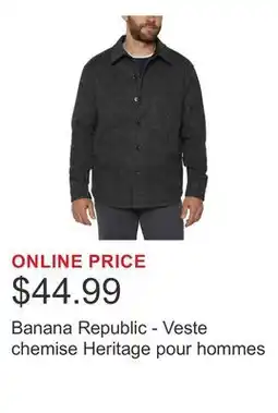 Costco Banana Republic - Veste chemise Heritage pour hommes offer