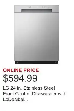 Costco LG 24 in. Stainless Steel Front Control Dishwasher with LoDecibel Operation and Dynamic Drys offer