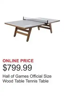 Costco Hall of Games Official Size Wood Table Tennis Table offer