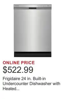 Costco Frigidaire 24 in. Built-in Undercounter Dishwasher with Heated Drying System offer