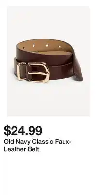 Old Navy Old Navy Classic Faux-Leather Belt offer
