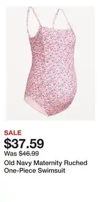 Old Navy Old Navy Maternity Ruched One-Piece Swimsuit offer