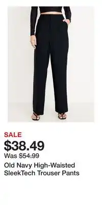 Old Navy Old Navy High-Waisted SleekTech Trouser Pants offer