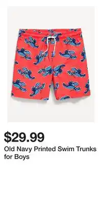 Old Navy Old Navy Printed Swim Trunks for Boys offer