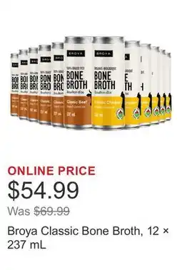 Costco Broya Classic Bone Broth, 12 × offer