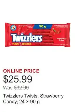 Costco Twizzlers Twists, Strawberry Candy, 24 × offer