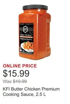 Costco KFI Butter Chicken Premium Cooking Sauce offer