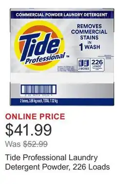 Costco Tide Professional Laundry Detergent Powder, 226 Loads offer