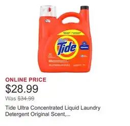 Costco Tide Ultra Concentrated Liquid Laundry Detergent Original Scent, 146 loads offer