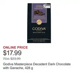 Costco Godiva Masterpiece Decadent Dark Chocolate with Ganache offer