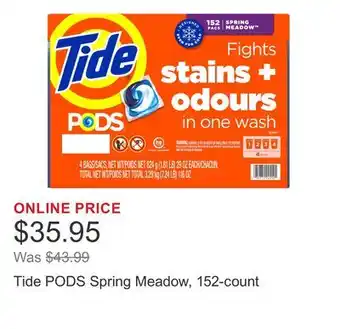 Costco Tide PODS Spring Meadow, 152-count offer