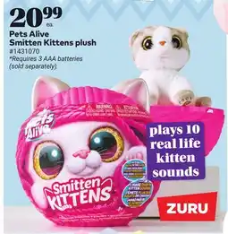 Giant Tiger Pets Alive Smitten Kittens plush offer