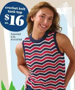 Giant Tiger My Style Crochet knit tank top offer
