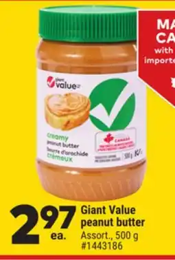 Giant Tiger Giant Value peanut butter offer