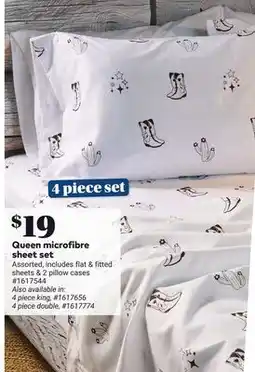 Giant Tiger HomeStyles Queen microfibre sheet set offer