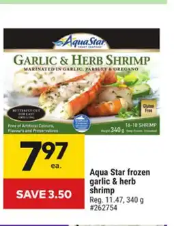 Giant Tiger Aqua Star Frozen garlic & herb Shrimp offer