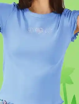 Giant Tiger Girls ribbed studded detail tee offer