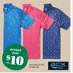 Giant Tiger ACX Active Printed polo offer