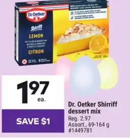 Giant Tiger Dr. Oetker Shirriff dessert mix offer
