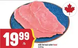 Marché Adonis Milk fed veal cutlet Halal offer