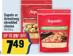 Marché Adonis Saputo or Armstrong shredded cheese offer