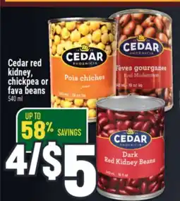 Marché Adonis Cedar red kidney, chickpea or fava beans offer