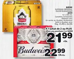 Marches Tradition SLEEMAN ORIGINAL OR BUDWEISER BEER offer