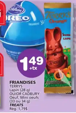 Marches Tradition TERRYS Lapin (28 g) OR CADBURY Oeuf, Mini oeufs (33 ou 34 g) TREATS offer