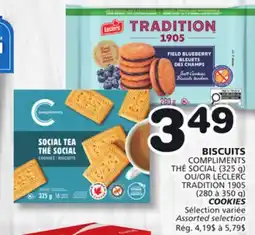 Marches Tradition COMPLIMENTS THÉ SOCIAL (325 g) OR LECLERC TRADITION 1905 COOKIES offer