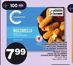 Marches Tradition COMPLIMENTS FROZEN CHEESE STICKS OR JALAPENOS STUFFED WITH CREAM CHEESE offer