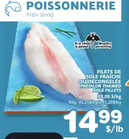 Marches Tradition FRESH OR THAWED SOLE FILLETS offer