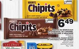 Marches Tradition HERSHEY'S CHIPITS BUTTERSCOTCH, PEANUT BUTTER OR CHOCOLATE CHIPS OR CHUNKS offer