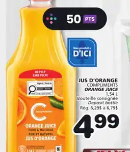 Marches Tradition COMPLIMENTS ORANGE JUICE offer